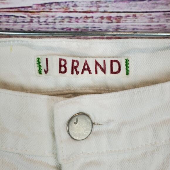 J Brand White Jeans Straight Leg Mid Rise Stretch 805 White Size 29 - Picture 9 of 14